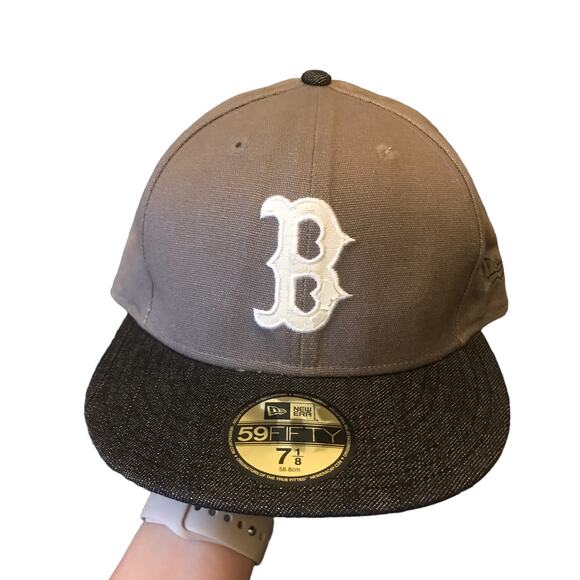 nwt new era boston red sox fitted hat 7 1/8 - Picture 1 of 4